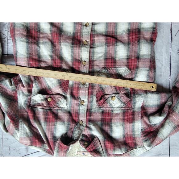 Vintage Moose Creek Jacket Mens Large Red Plaid Flanned Lined Shacket Hiking - Picture 4 of 9